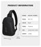 Multifunction Waterproof USB Charging Chest Pack Short Travel Men Messenger Chest Shoulder Bag