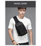 Men Chest bag for 9.7" iPad USB Charging Short Trip Messenger Bags Water Repellent Crossbody Bag