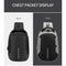 Multifunction Crossbody Bags Men USB Charging Chest Pack Water Repellent Shoulder Bag