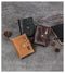 RFID 100% Genuine Leather Men Wallet Coin Purse Small Mini Card Holder Chain PORTFOLIO Portomonee Male Walet Pocket