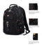 Crossten 15.3" Laptop Waterproof USB Charge Port Swiss-style Multifunctional Backpack