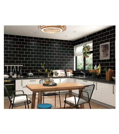 Black Marble Wood Grain Self Adhesive Waterproof Wallpaper for Kitchen Cabinets Vinyl Contact Paper