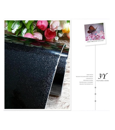 Black Marble Wood Grain Self Adhesive Waterproof Wallpaper for Kitchen Cabinets Vinyl Contact Paper