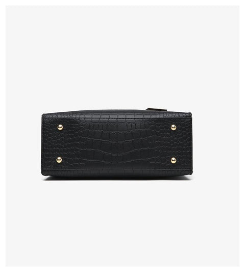 Luxury Crocodile Women Handbag Snakeskin Wide Shoulder Strap Designer Shoulder Bag Buckle High Capacity Totes 2019