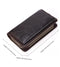 Business Genuine Leather Clutch Wallet Men Long Leather Phone Bag Purse Male  Large Size Handy Coin Wallet Card Holder Money Bag