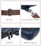 Men Fashion Crossbody Bag Theft proof Rotatable Button Open Leather Shoulder Bags Chest Waist Pack