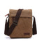 Fashion Solid Men Canvas Messenger Satchel Buckle Casual Portable Simple Shoulder Bag