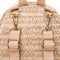 Ladies Fashion Straw Pearl Backpack Zipper Travel Casual Summer Multifunction Shoulder Bag