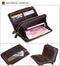 Quality Cowhide Men Clutch Wallets Genuine Leather Long Purses Business Large Capacity Wallet Double Zipper Phone Bag For Male