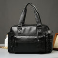 WEIXIER Men New Brand Fashion PU Leather Large Capacity Men Travel Bag Multifunctional Casual Man Shoulder Fashion Bags