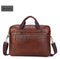 Men Genuine Leather Handbags Casual Leather Laptop Bags Male Business Travel Messenger Bags Men's Crossbody Shoulder Bag