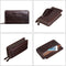 Quality Cowhide Men Clutch Wallets Genuine Leather Long Purses Business Large Capacity Wallet Double Zipper Phone Bag For Male